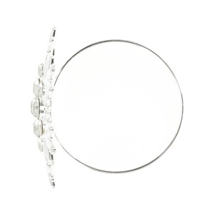 Unique Bargains Napkin Ring Faux Diamond Snowflakes Stainless Steel 1 Pc - 1 of 3