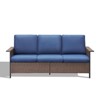 Buenhomino Wicker Outdoor Patio Sofa Patio Furniture Loveseat, All Weather Wicker 3-Seater Outdoor Furniture Sofa - 2 of 4