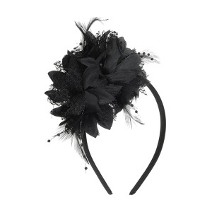 Unique Bargains Women's Flower Feathers Headband 1 Pc - 1 of 4