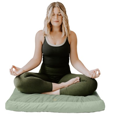 Hihealer Large Meditation Cushion and Zabuton Mat Set Meditation