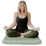 Florensi Zabuton Meditation Mat, Large 32" Square Floor Pillow Cushion