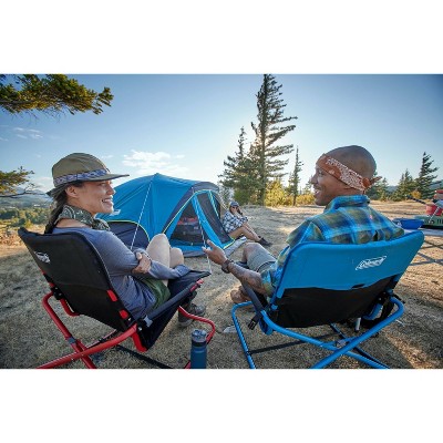 Deep Ocean Portable Outdoor Rocking Chair with Padded Arms