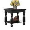 NicBex Rustic Antique Coffee Table with Plank Style Tabletop & Column Turned Legs,Rectangular Center Table for Living Room - 2 of 4