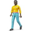 Bruder Woman Toy Figure with Yellow Heart Shirt and Aqua Jeans - 2 of 2