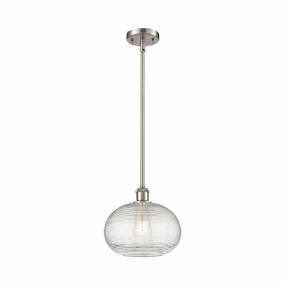 Ithaca - 1 Light Stem Hung Mini Pendant In Industrial Style-9.5 Inches Tall and 10 Inches Wide