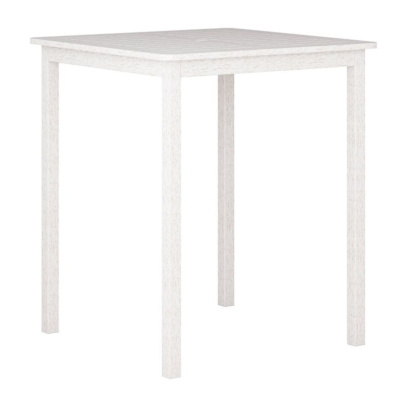 Outdoor Square Bar Height Table - Whitewash - CorLiving, 3 of 9