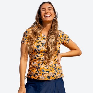 Calypsa Women's UPF 50+ Short Sleeve Adele Swim Top - 1 of 4
