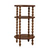 Bobbin Leg Round Wood Accent Table - 4 of 4