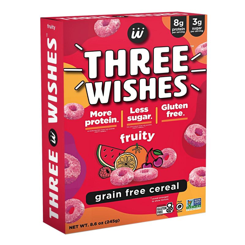 Three Wishes Fruity Cereal - 8.6oz, 1 of 7