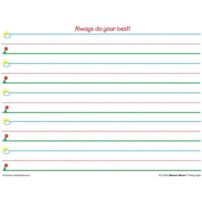 Teacher Created Resources Smart Start Writing Paper, 1 Inch Rule, 11 x 8-1/2 Inches, 360 Sheets