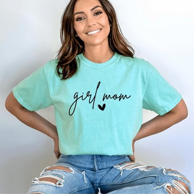 Simply Sage Market Girl Mom Cursive Heart Garment Dyed Tee