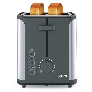 Kitchen Elite 2-Slice Stainless Steel Toaster with 7 Shade