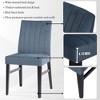QingMoon Modern Dining Chairs Set of 2, Upholstered Kitchen Chairs, Channel Tufted Design for Home Party and Dining Room - 2 of 4