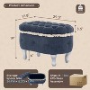 Airsurfer 29.5'' Storage Benches, End of Bed Bench with Button-Tufted, Window Bench with Fringe, Footboard Bench for Bedroom,Entryway,Cloakroom - 3 of 4