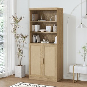 PexFix 72"x31"x16" Wood Accent Cabinet with Adjustable Shelves in Natural Color - 1 of 1