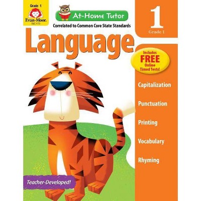 At Home Tutor Language, Grade 1 - (At-Home Tutor) by  Evan-Moor Educational Publishers (Paperback)