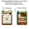 Big Dot of Happiness Forest Hedgehogs - Picture Bingo Cards and Markers - Woodland Birthday Party Bingo Game - Set of 18 - 3 of 4
