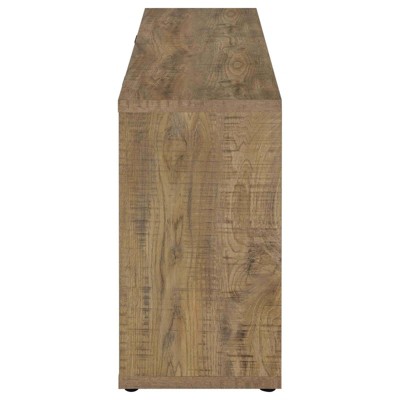 Rustic Brown Mango Wood Sideboard with Wine Storage