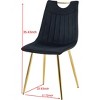 NicBex Set of 4 Dining Chair Upholstered Fabric Side Chair with Curved Back & Metal Legs for Kitchen,Living Room - 3 of 4