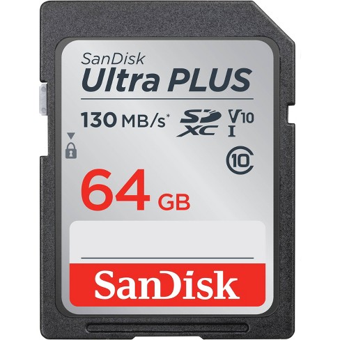 Sandisk Ultra Plus 64gb Sd Ush-i Memory Card : Target