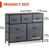TV Stand, Dresser - 7 Drawer with Sturdy Steel Frame & Wood Top, Fabric Storage Tower - 3 of 4