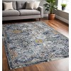 2' X 3' Blue Gray And Rust Area Rug - 2 of 4