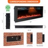GustoWave 60" Recessed & Wall-Mount Fireplace Heater,12-Color 3D Flame Effect, 750w/1500w,Remote Control,Slim Modern Design for Living Room & Bedroom - 2 of 4