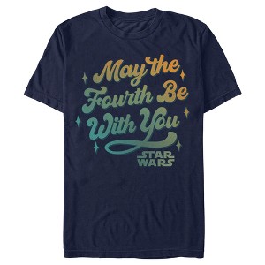 Men's Star Wars May the Fourth Be With You Retro Logo T-Shirt - 1 of 4