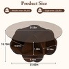 31.5" Round Dining Table, Coffee Table with Storage, Modern Farmhouse Center Table with Tempered Glass Top & Wooden MDF Frame for Living Room - 4 of 4