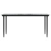 vidaXL Patio Dining Table, Black 63"x31.5"x29.1" Steel and Tempered Glass - 3 of 4