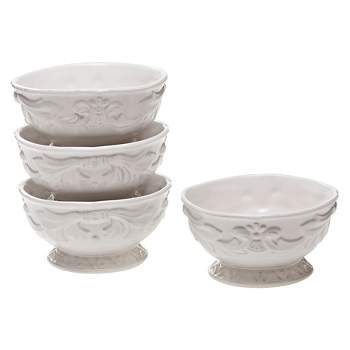 Certified International Classic Collection Firenze Ice Cream Bowls Ivory - 22oz Set of 4