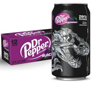 Dr Pepper Blackberry Zero Sugar Soda - 12pk/12 fl oz Cans - 1 of 4