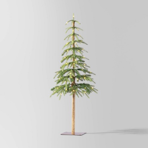 4' Pre-Lit LED Downswept Alpine Balsam Mini Artificial Christmas Tree Warm  White Dew Drop Lights - Wondershop™