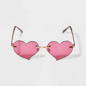 Girls' Rimless Heart Sunglasses - art class™ Pink