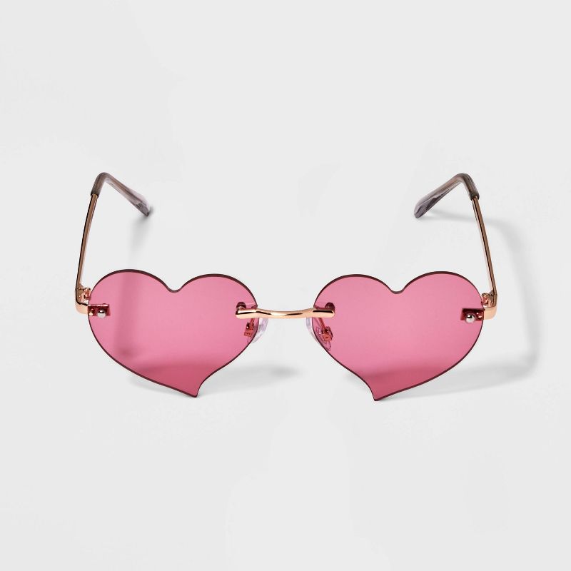 Girls&#39; Rimless Heart Sunglasses - art class&#8482; Pink, 1 of 3