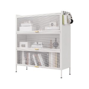 3 Tier Pantry Storage Cabinet, 43" Freestanding Bakers Rack, Metal Kitchen Food Storage Cabinet, Microwave Rack for Kitchen Dining Room - 1 of 4