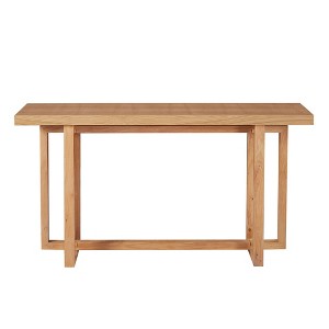 Vynxaria Narrow Oak Console Table MDF Top, Rubber Wood Legs, 59" for Entryway/Hallway/Living Room, Easy Assembly - 1 of 4