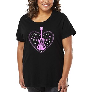 LA Pop Art It's A Love Story - Women's Word Art T-Shirt - 1 of 4