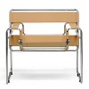 Baxton Studio Jericho Leather Mid Century Modern Accent Chair Tan: Chrome Finish, No-Mar Feet, Fully Assembled - 3 of 3