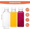 Plastic Juice Bottles with Caps, 6-Piece 12oz Reusable Drink Containers for Juicing - 3 of 4