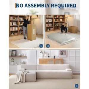 Ultimate Sink-in Comfort 108" Modular Cloud Sectional Sofa , No Assembly Required  Upholstered Shaped Couch for Living Room & Bedroom - 1 of 4