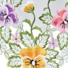 Collections Etc Colorful Pansies Table Topper - image 3 of 3