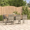 vidaXL Garden Dining Set Grey with dark grey cushions - 2 of 4