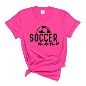 Simply Sage Market Women's Soccer Mom Ball Short Sleeve Garment Dyed Tee - 1 of 4