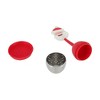 Unique Bargains Tea Infuser Tea Infuser Hand Wash Only Round Style Silicone Stainless Steel Red 2.17"x6.1" 1Set - 4 of 4