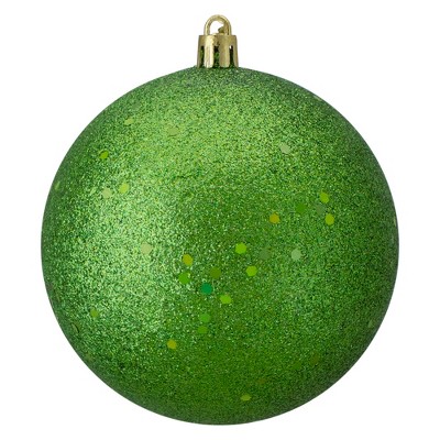 Northlight 4" Shatterproof Holographic Glitter Christmas Ball Ornament - Green