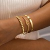 Gold Bracelets for Women Non Tarnish Dainty 14K Real Gold Plated Bangle Cuff Bracelets Stack for Women - 3 of 4