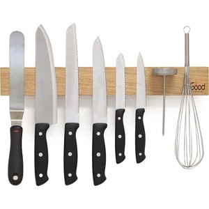 Good Cooking Magnetic Knife Strip w XL 18" Design- Powerful Magnet Wooden Knife Rack - 1 of 4