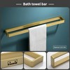 Bathroom Hardware Set Brushed Gold 4-Piece Towel Bar Set Square Bathroom Accessories Kit Stainless Steel Wall Mounted - 3 of 4