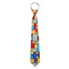 Jacob Alexander Men's Holy Cross Abstract Pre-Tied Zipper Necktie - Green/Red/Blue/Yellow - 2 of 3